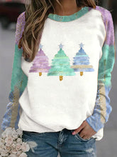Load image into Gallery viewer, Women's Merry Christmas Tree Print Casual Sweatshirt