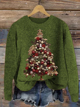 Load image into Gallery viewer, Elegant Christmas Tree Jewel Art Cozy Knit Sweater
