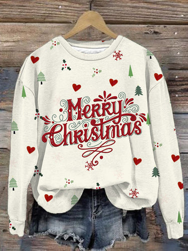 Women's Merry Christmas Print  Sweatshirt