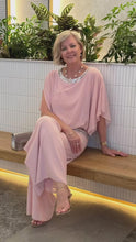 Load image into Gallery viewer, Plus Size Pink Sequin Spinning Tunic Suit