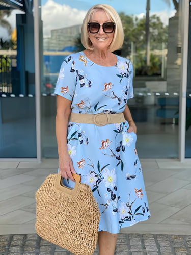 Summer Flower Printed Tunic Dress