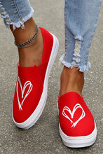 Load image into Gallery viewer, Red Love Heart Canvas Shoes