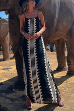 Load image into Gallery viewer, Take A Trip Ethnic Print Backless A-line Maxi Dress