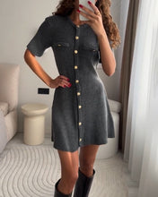 Load image into Gallery viewer, Casual All-match Crewneck Knitted Dress