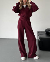 Load image into Gallery viewer, Casual Zip Jacket &amp; Pants Two-Piece Set