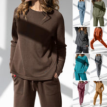 Load image into Gallery viewer, Women&#39;s 2 piece Knit loungewear set with joggers pants