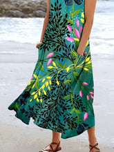 Load image into Gallery viewer, Women's Oil Painting Floral Pattern Tank Top Dress