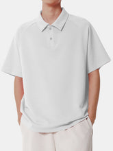 Load image into Gallery viewer, Men's Solid Color Comfortable Cotton Casual Daily Raglan Short-sleeved Polo Shirt