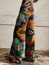 Load image into Gallery viewer, Women&#39;s Aztecs Print Casual Wide Leg Pants