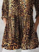 Load image into Gallery viewer, Women's Retro Leopard Print Casual Cotton And Linen V-neck Top