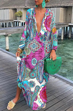 Load image into Gallery viewer, Olivett Abstract Print Button Front Shirt Dress