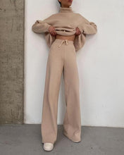 Load image into Gallery viewer, Knitted solid color loose casual suit