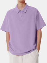 Load image into Gallery viewer, Men's Solid Color Comfortable Cotton Casual Daily Raglan Short-sleeved Polo Shirt
