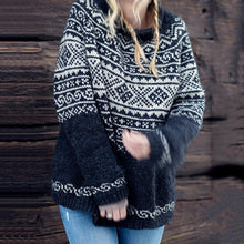Load image into Gallery viewer, Vintage Beautiful Norwegian Setesdals Knit Jacquard Crew Neck Sweater（Unisex）