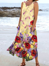 Load image into Gallery viewer, Women's Floral Resort Tank Top with Pockets