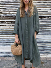 Load image into Gallery viewer, Fashion Casual Long-Sleeved Shirt Dress