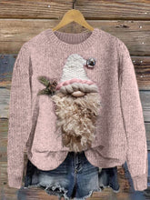 Load image into Gallery viewer, Christmas Gnome Crochet Art Cozy Knit Sweater