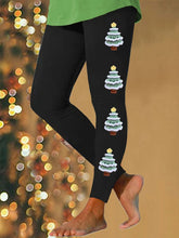 Load image into Gallery viewer, Women's Cute Christmas Tree Print Leggings