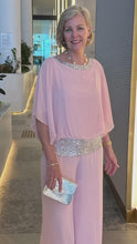 Load image into Gallery viewer, Plus Size Pink Sequin Spinning Tunic Suit