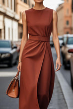 Load image into Gallery viewer, Women's Elegant Solid Color Waist Dress