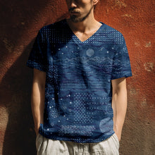 Load image into Gallery viewer, Men's Vintage Japanese Sashiko Art Linen T Shirt