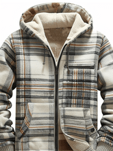 Load image into Gallery viewer, Men's Autumn &amp; Winter Outdoor Casual Checked Hooded Jacket