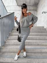 Load image into Gallery viewer, Sharon Set - Dress and Sweatshirt Set Perfect for autumn