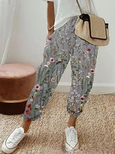 Load image into Gallery viewer, Women&#39;s Printed Cotton And Linen Casual Pants