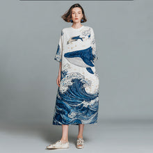 Load image into Gallery viewer, Women's Dress With Ocean Whale Elements In Japanese Vacation Style