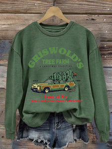 Women's Griswold Christmas Tree Farm Print Sweatshirt