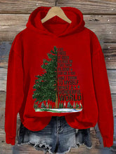 Load image into Gallery viewer, Retro Hippie Christmas I See Trees Of Green, Red Roses Too I See Them Bloom For Me And You And I Think To Myself What A Wonderful World Print Hoodie