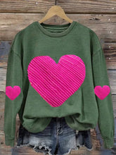 Load image into Gallery viewer, Women'S Heart Print Long Sleeve Sweatshirt