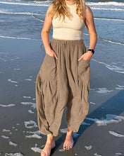 Load image into Gallery viewer, Solid Cotton Linen Loose Wide Leg Casual Pants