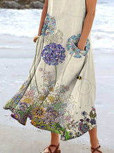 Load image into Gallery viewer, Women's Oil Painting Floral Pattern Tank Top Dress