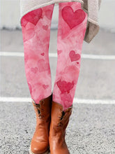 Load image into Gallery viewer, Women's Clothing Valentine Heart Print Skinny Leggings