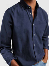 Load image into Gallery viewer, Men's Basics Vintage Washed 100% Cotton Pocket Long Sleeve Shirt