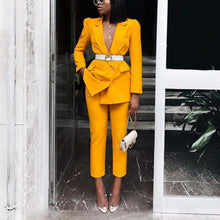 Load image into Gallery viewer, Two-piece solid color western fit suit