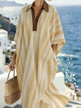 Load image into Gallery viewer, Women'S Casual Loose Striped Cotton And Linen Dress