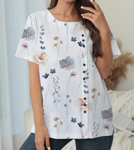Women's Flora Casual Round Neck Shirt