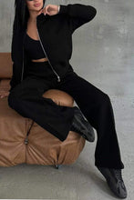 Load image into Gallery viewer, Women's Zipper Jacket &amp; Pants Two-piece Set