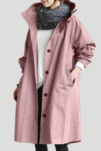 Load image into Gallery viewer, Water Resistant Hooded Windbreaker Rain Jacket