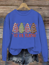 Load image into Gallery viewer, Women&#39;s Christmas Tree Printed Crew Neck Sweatshirt