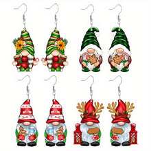 Load image into Gallery viewer, Women's Elk Horn Dwarf Bearded Acrylic Christmas Earrings