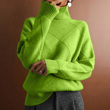 Load image into Gallery viewer, Loose Turtleneck Warm Sweater Solid Color Knitted Sweater