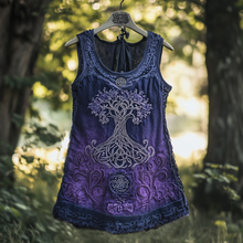 Load image into Gallery viewer, Boho Viking Tribal Celtic Knot Life Of Tree Patchwork Art Sleeveless Tank Top