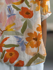 Women's Art Floral Vintage Casual Shirt