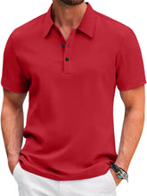 Load image into Gallery viewer, Men's Summer Mesh Ice Silk Solid Color Short Sleeve Polo Shirt