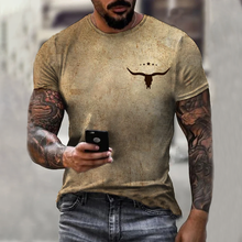 Load image into Gallery viewer, Wearshes Men'S Western Retro Color Short Sleeve T-Shirt