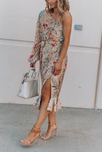 Load image into Gallery viewer, Spring Has Sprung Floral Print One Shoulder Dress