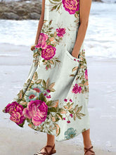 Load image into Gallery viewer, Women's Floral Resort Tank Top with Pockets